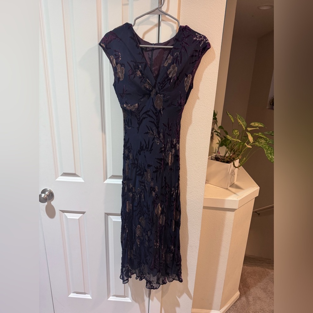 Vintage Jones New York Navy Floral Maxi Dress